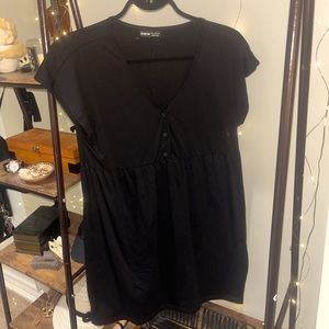 SHEIN Black T-Shirt Dress